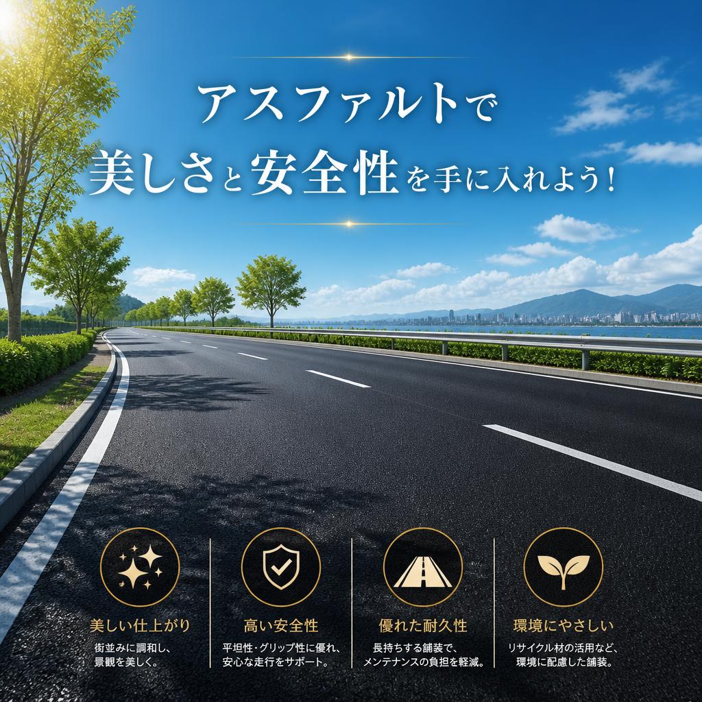 アスファルトで美しさと安全性を手に入れよう！