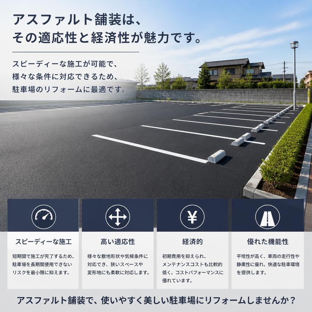 アスファルト舗装の特長