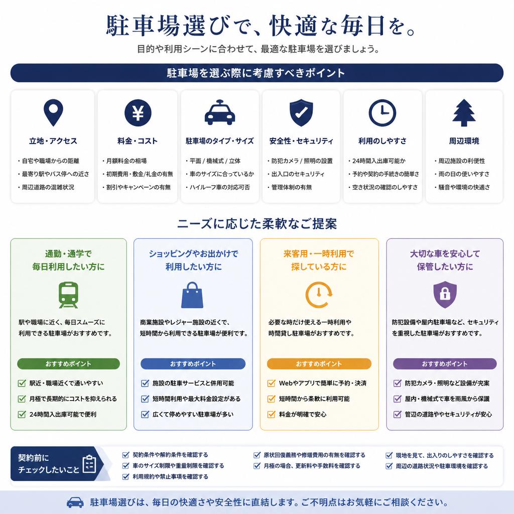 駐車場の選び方