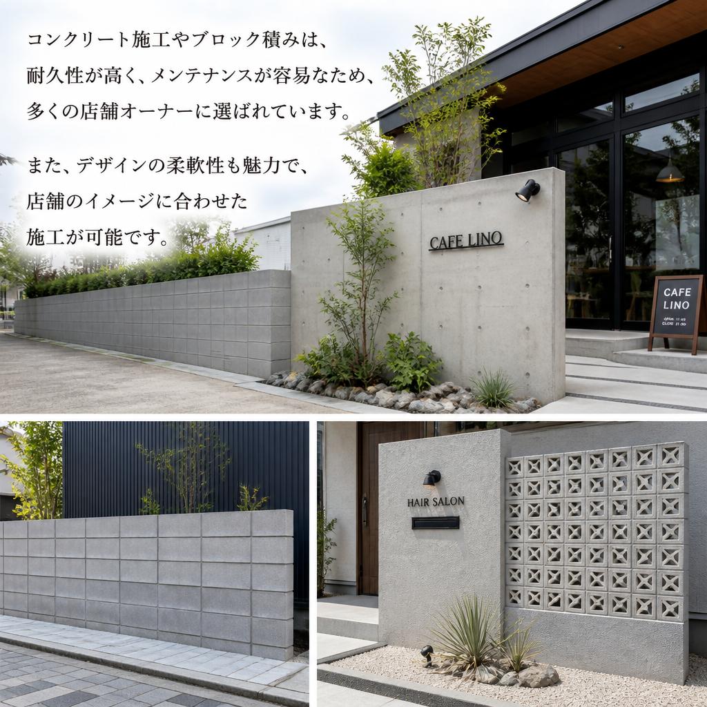 コンクリート施工とブロック積みのメリット